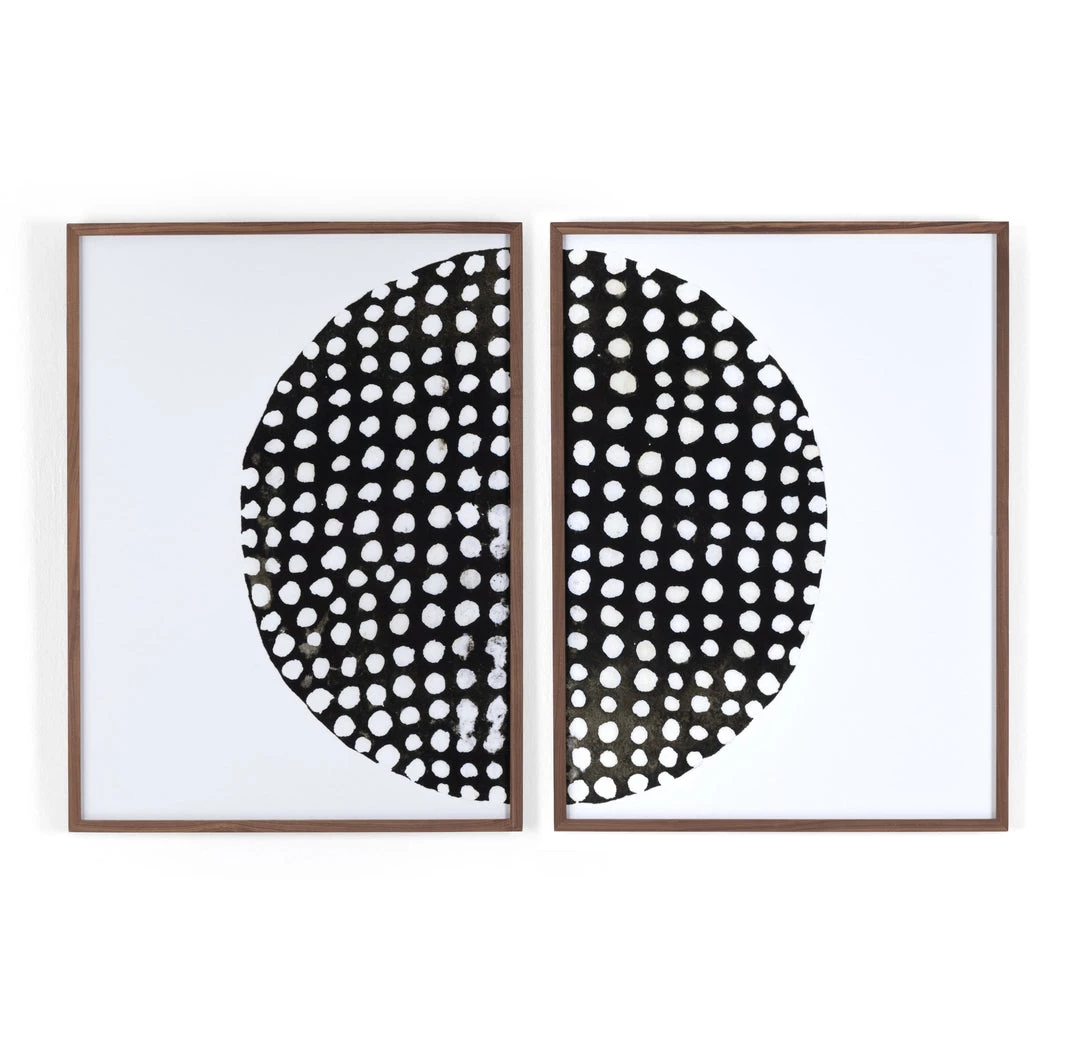 Four Hands Global Disco Diptych, Black By Jess Engle Art