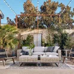 Four Hands Leroy Outdoor Sofa - Washed Brown FURNITURE