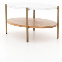 Four Hands Olga Oval Coffee Table FURNITURE