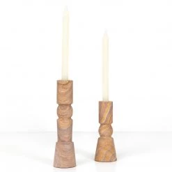 Four Hands NEW Rosette Taper Candlesticks