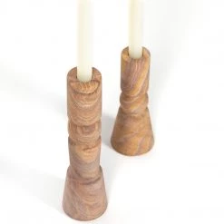 Four Hands NEW Rosette Taper Candlesticks