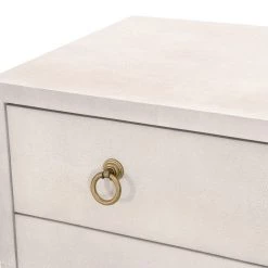 Essentials For Living Strand Shagreen 3 Drawer Nightstand FURNITURE