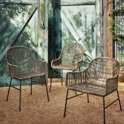 Four Hands Bandera Outdoor Woven Dining Chair FURNITURE