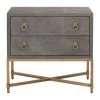 Essentials For Living FURNITURE Strand Shagreen 2 Drawer Nightstand