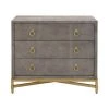 Essentials For Living Strand Shagreen 3 Drawer Nightstand FURNITURE