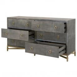 Essentials For Living FURNITURE Strand Shagreen 6 Drawer Double Dresser