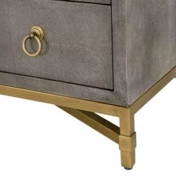 Essentials For Living Strand Shagreen 3 Drawer Nightstand FURNITURE