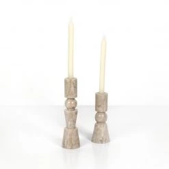 Four Hands NEW Rosette Taper Candlesticks